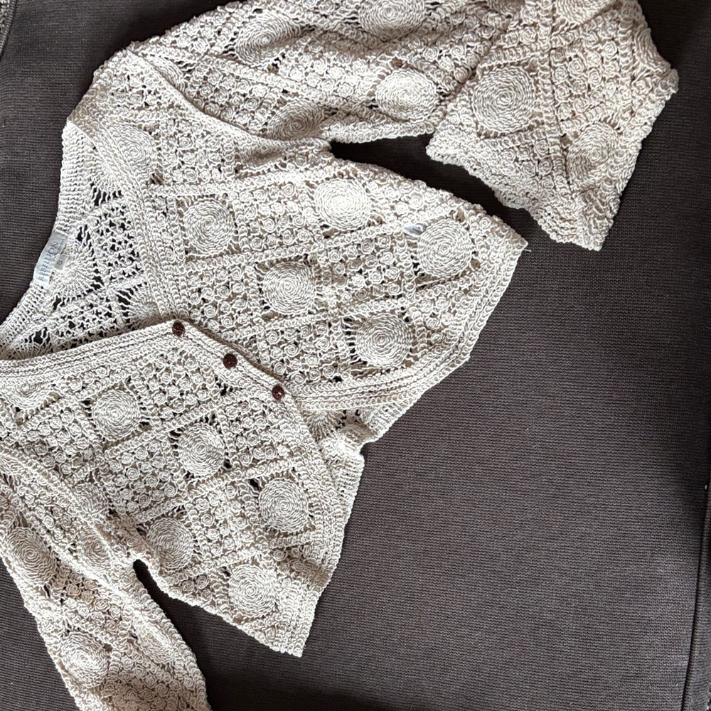 Rebellion Cream Crochet Cardigan